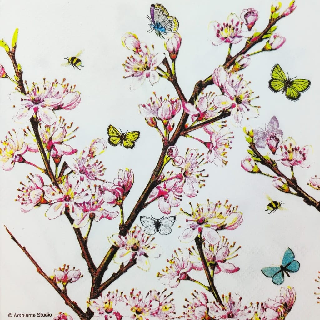 Butterflies n Flowers  ( German Napkins Tissues )