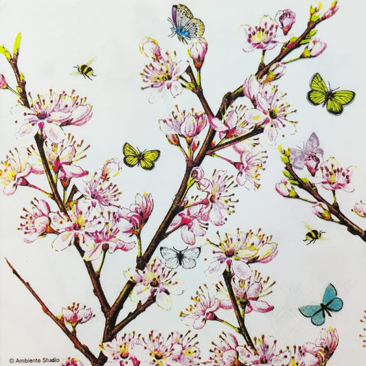 Butterflies n Flowers  ( German Napkins Tissues )