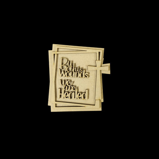 By His Wounds We Are Healed (MDF Fridge Magnet Base) Christmas Collection