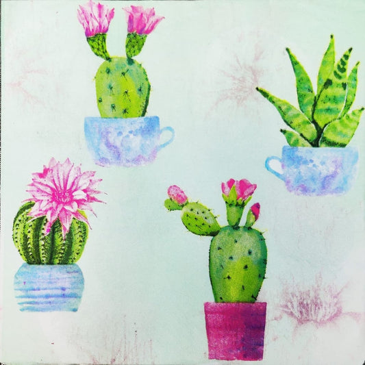 Cactus Pots ( German Napkins Tissues )