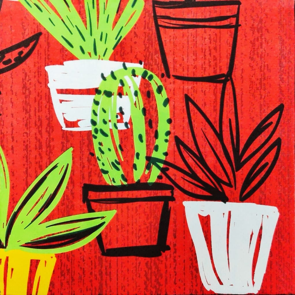 Cactus Sketch ( German Napkins Tissues )