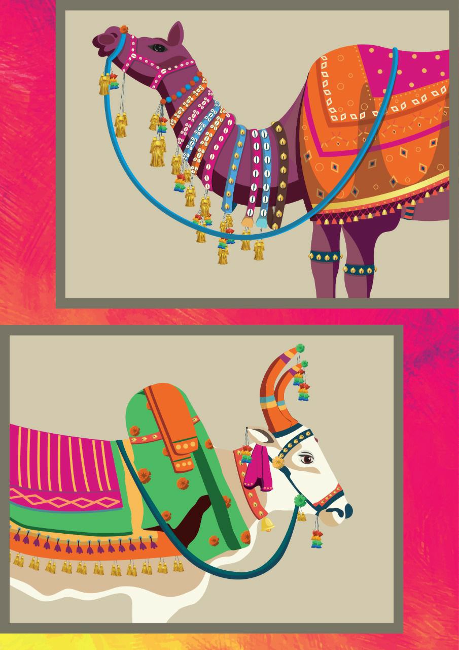 Camel n Cow ( Decoupage papers )