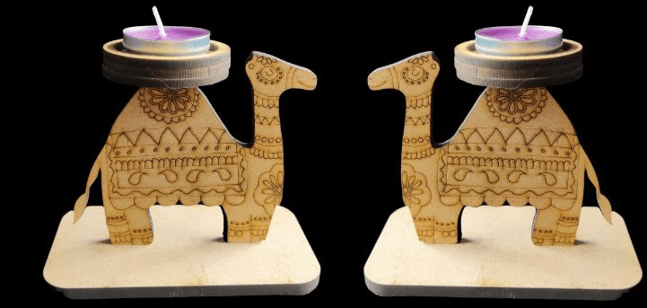 Camel Traditional Desi - MDF Tealight Stand (Diwali Festive Collection)