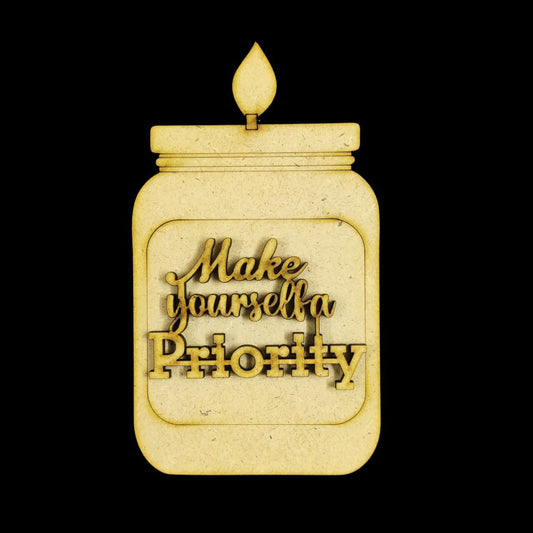 Candle Jar Quote ( Fridge Magnet Base )
