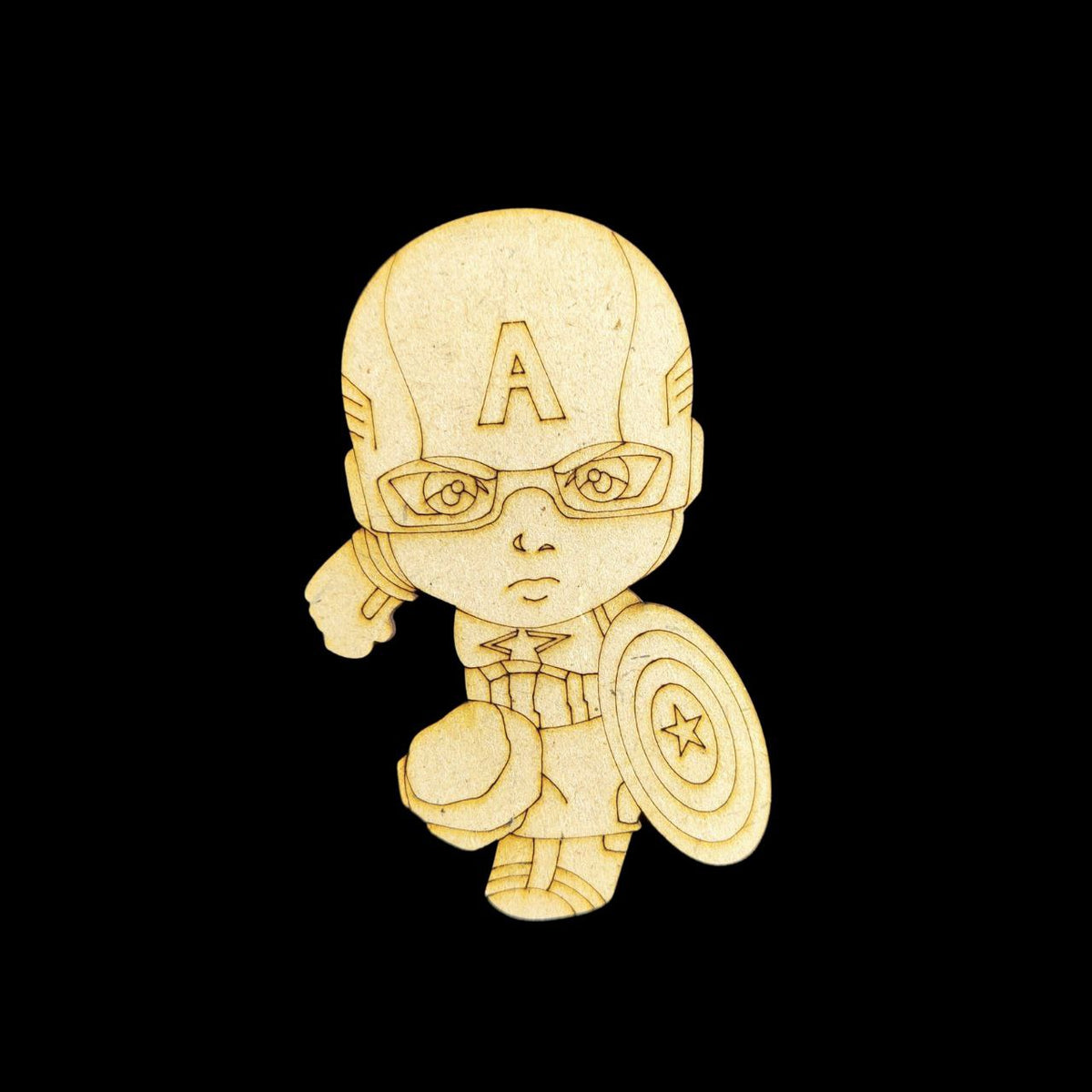 Captain America ( MDF - Premarked Painting base)