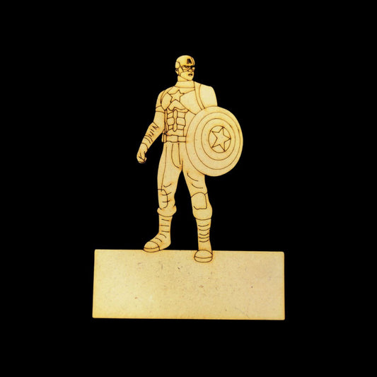 Captain America (Mini Name Board - MDF) Personalised