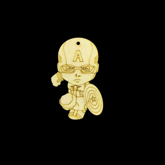 Captain America (Premarked Keychain base MDF)