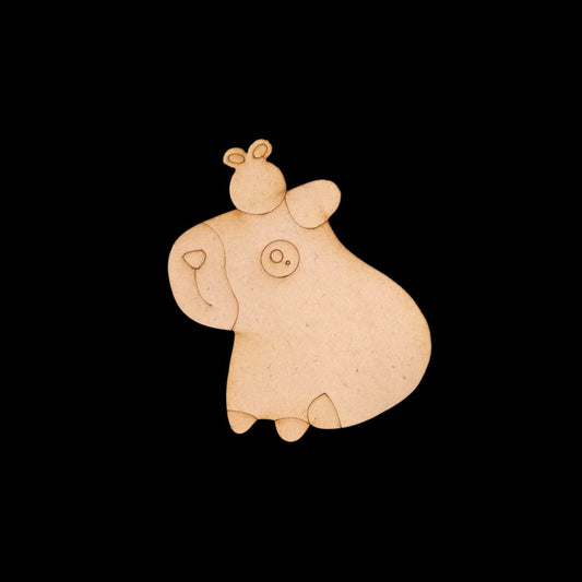 Capybara (MDF Lasercut Premarked Colouring Base)