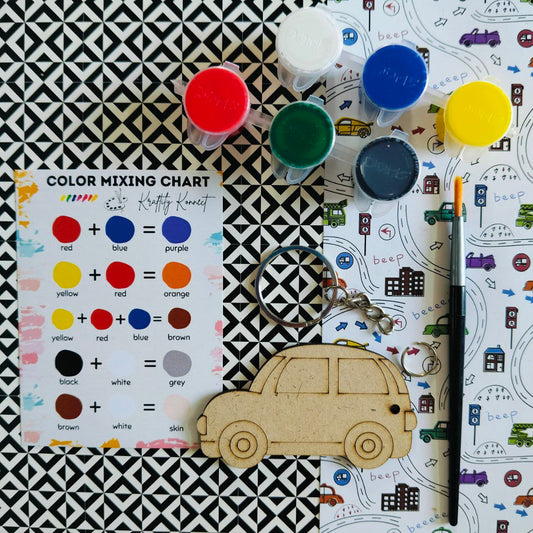 Car (DIY Keychain Kit For Kids - MDF)