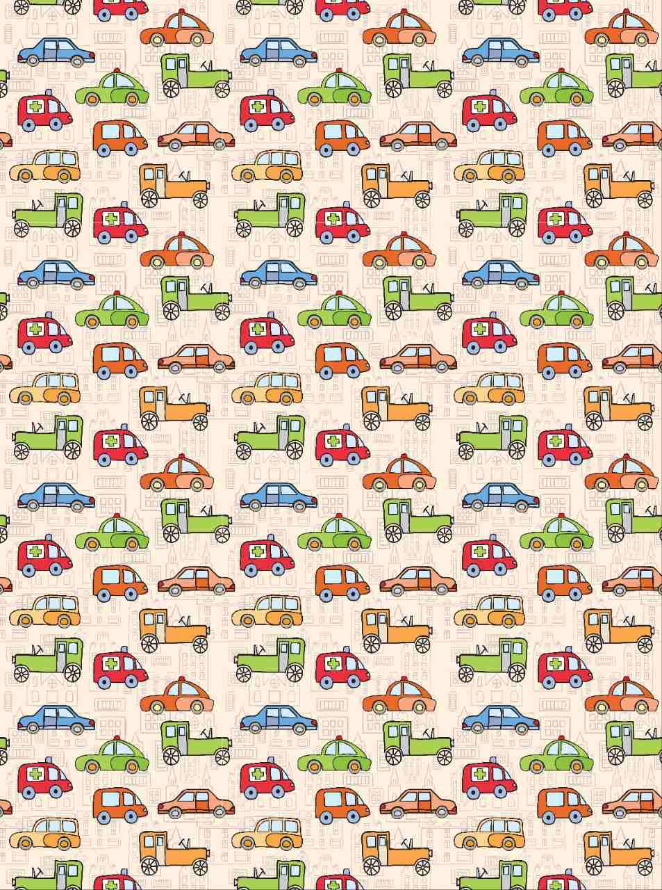 Cars and Truck - Seamless Pattern (Decoupage Paper)