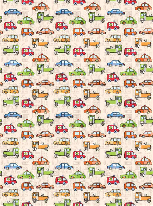 Cars and Truck - Seamless Pattern (Decoupage Paper)