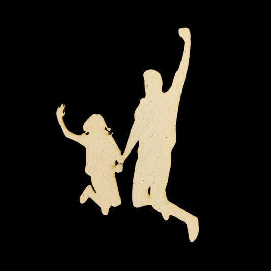Celebration - Dad and Daughter( Silhouette Cutout - MDF) Fathers Day