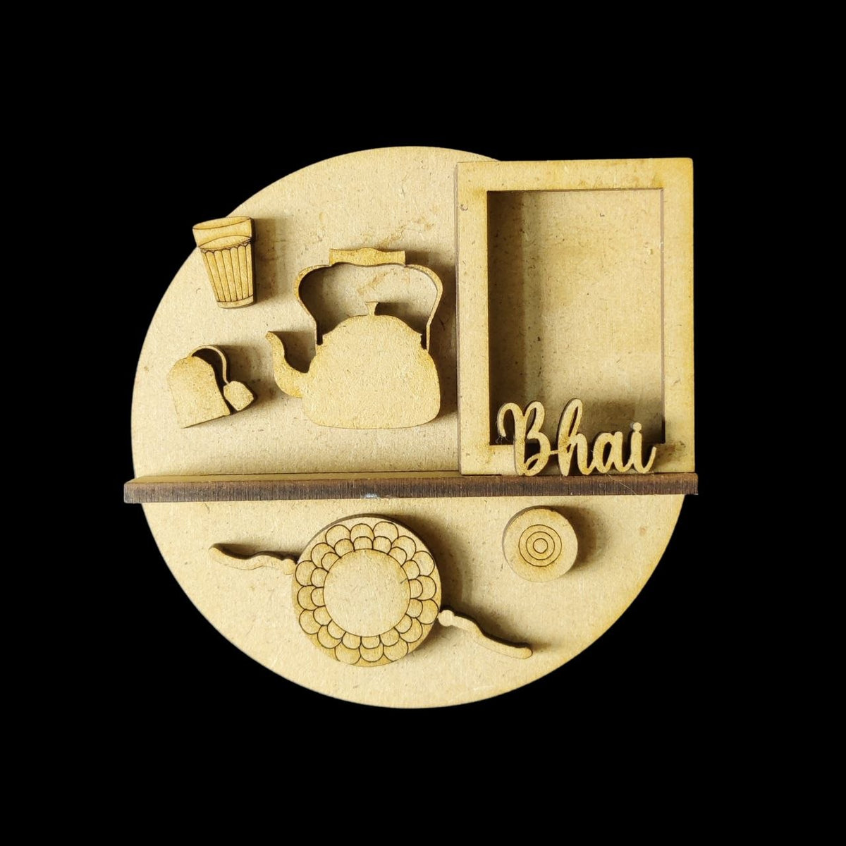 Chai Lover Bhai - Miniature Photo Fridge Magnet Base (MDF)