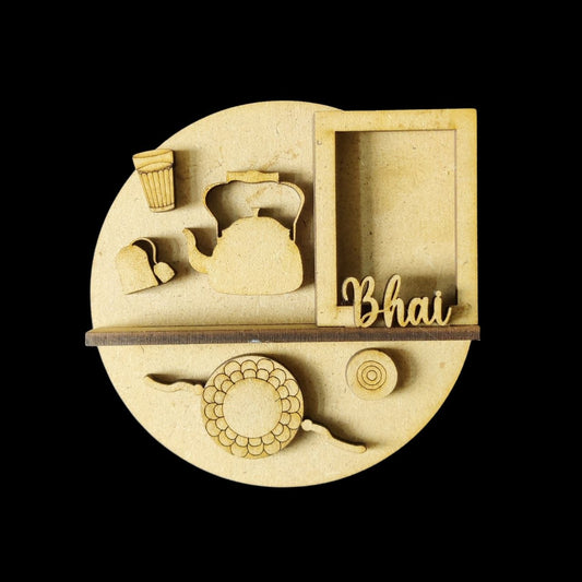 Chai Lover Bhai - Miniature Photo Fridge Magnet Base (MDF)