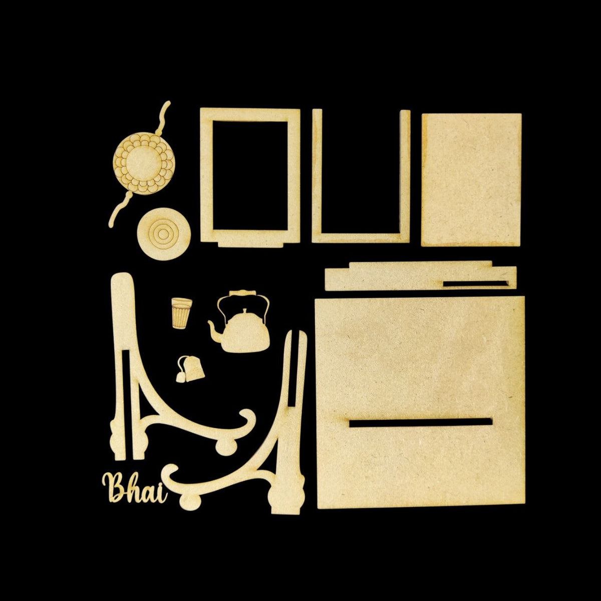 Chai Lover Bhai - Miniature Photo Fridge Magnet Base - Desk Stand - MDF