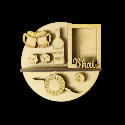 Cheers Bhai - Miniature Photo Fridge Magnet Base (MDF)
