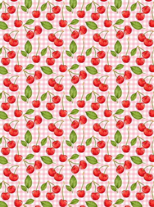 Cherry Plucked - Chequered Seamless (Instant Transfer Sheet)
