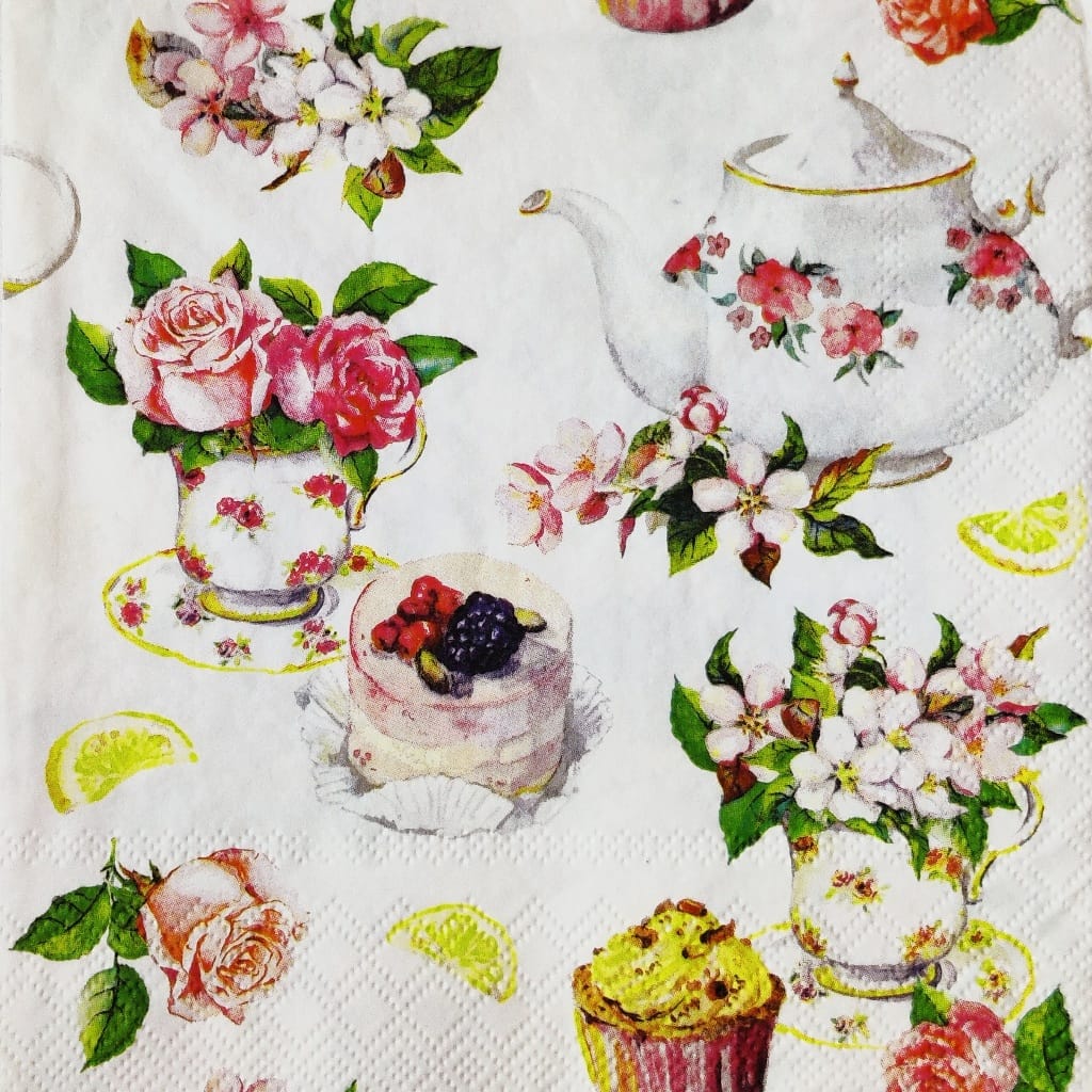Breakfast (Floral) ( German Napkins Tissues )