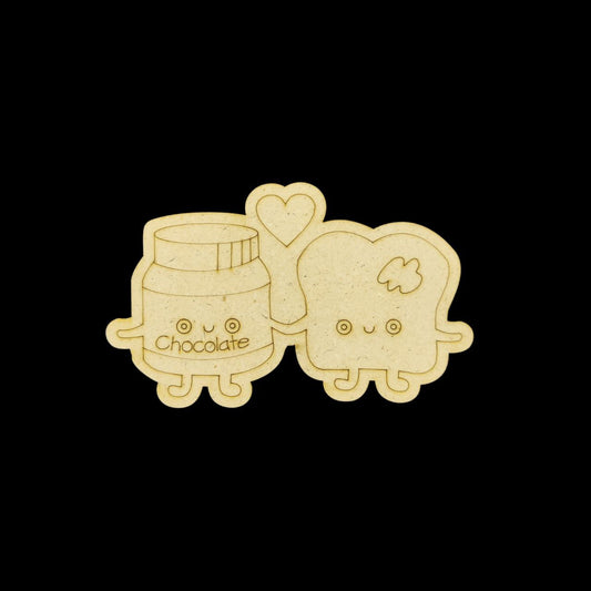 Chocolate n Bread in Love (Cute Premarked Base - MDF) Valentine's Collection