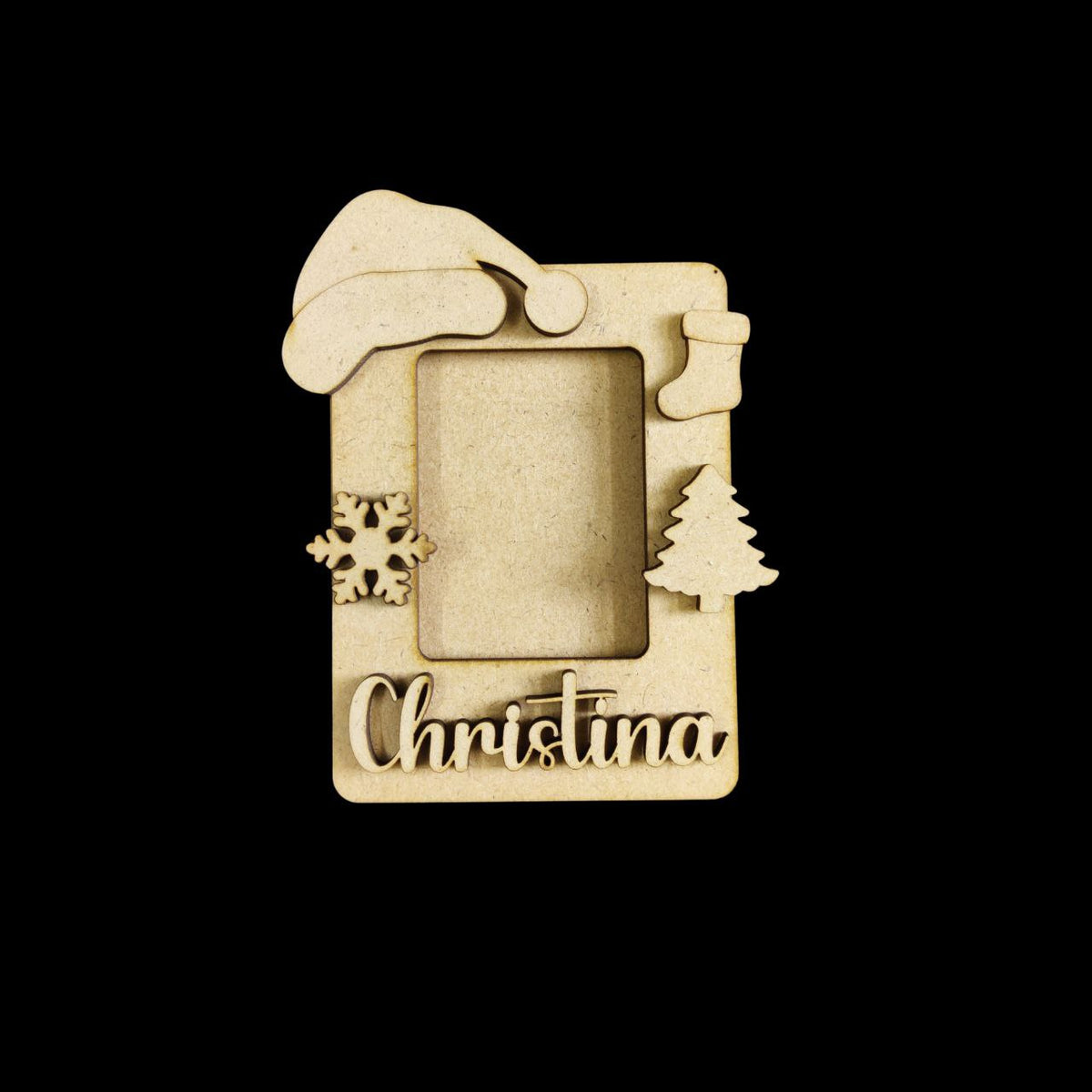 Christmas Tree - Personalised Photo Fridge Magnet Base (MDF)