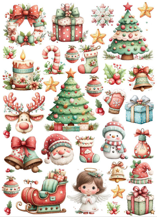 Christmas Elements mix - Cute (Instant Transfer Sheet)