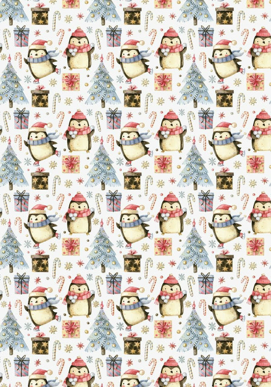 Christmas Penguins  ( Instant Transfer Sheets )