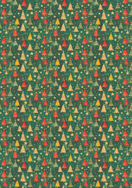 Christmas Tree Mix Decorations - Seamless (Decoupage Paper)