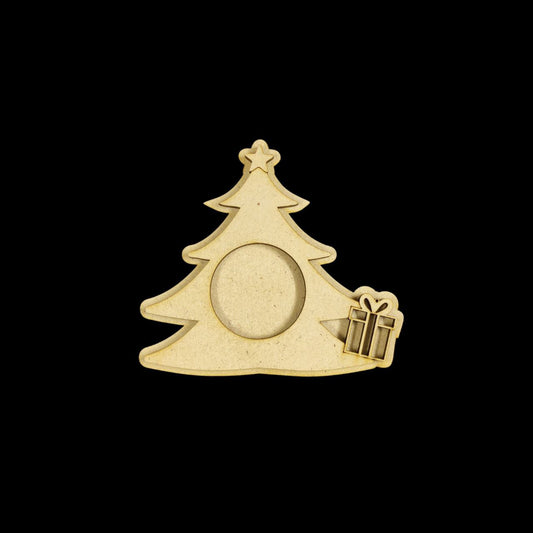 Christmas Tree and Gift Box (DIY Christmas Tealight Holder - MDF)
