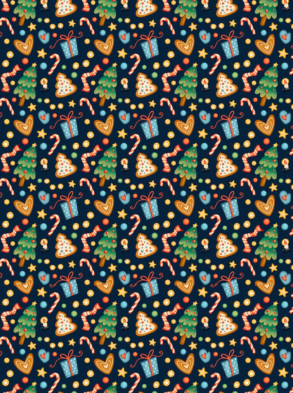 Christmas elements - Pattern ( Christmas - Decoupage Sheet )