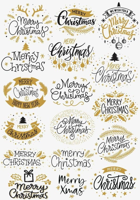 Christmas sentiments  ( Instant Transfer Sheets )
