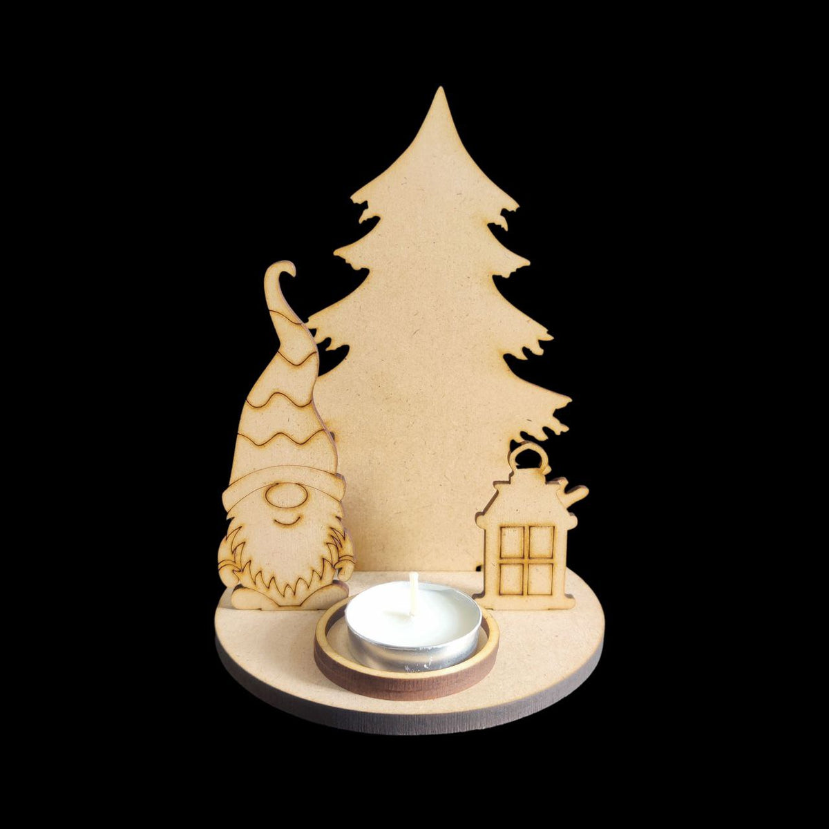 Christmas theme tealight holder (MDF)