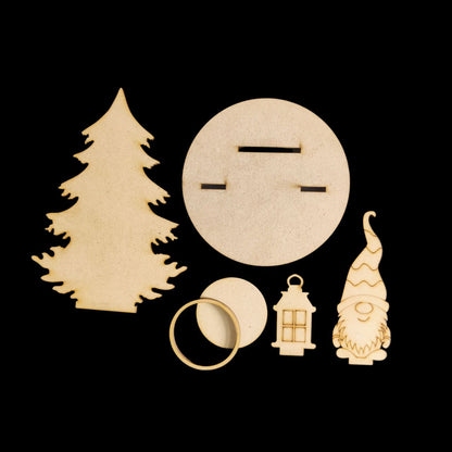 Christmas theme tealight holder (MDF)