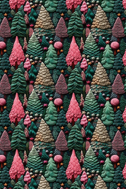 Christmas tree - Embroidery (Christmas - Decoupage paper )