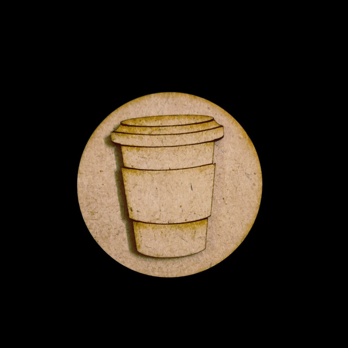Coffee Tumbler (MDF Round Fridge Magnet Base)