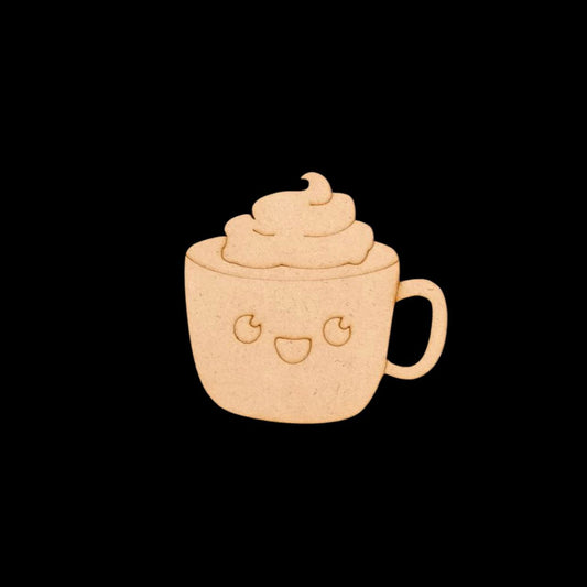 Coffee n Cream (MDF Lasercut Premarked Colouring Base)
