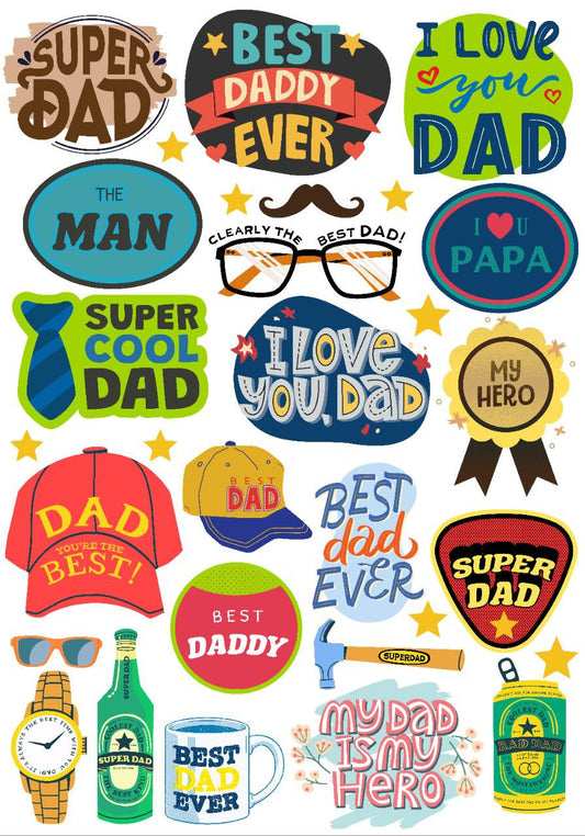 Colourful Father logos ( Instant Transfer Sheet )