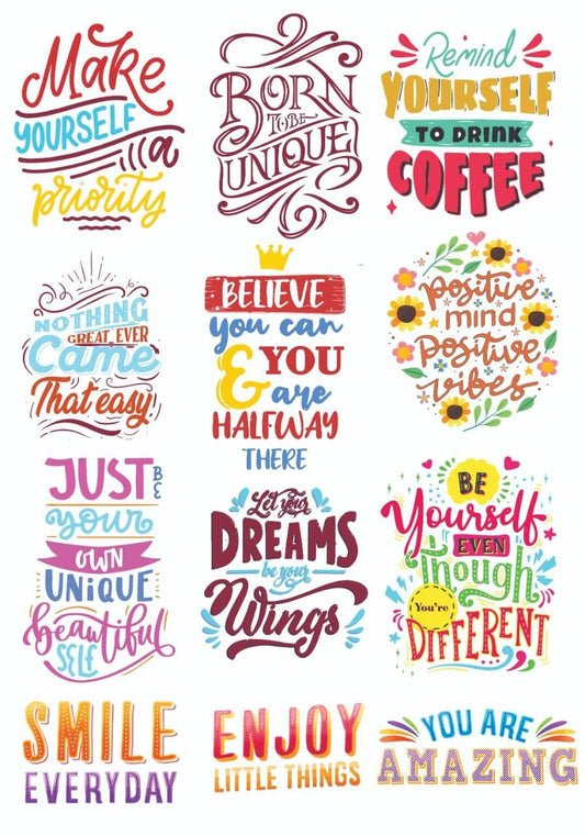 Colourful Stripes  ( Instant Transfer Sheets )