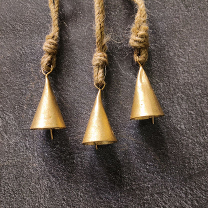 Cone Shape Cow Bells - Rustic Metal - Triangle Cone ( Craft Embellishment )
