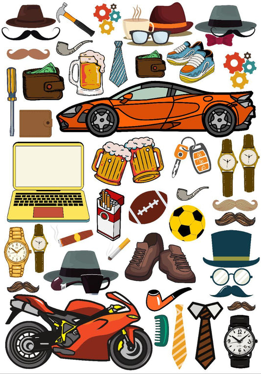 Cool Elements for Men ( Instant Transfer Sheet )
