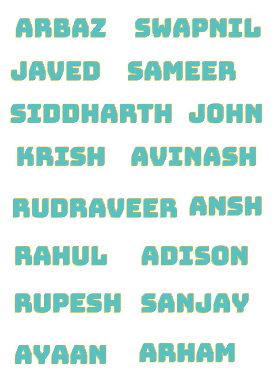 Cool Teal - Personalised DTF Press n Peel Stickers (A6) 16 Names