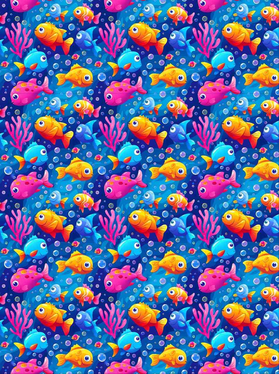 Coral Fish - Seamless Pattern (Decoupage Paper)