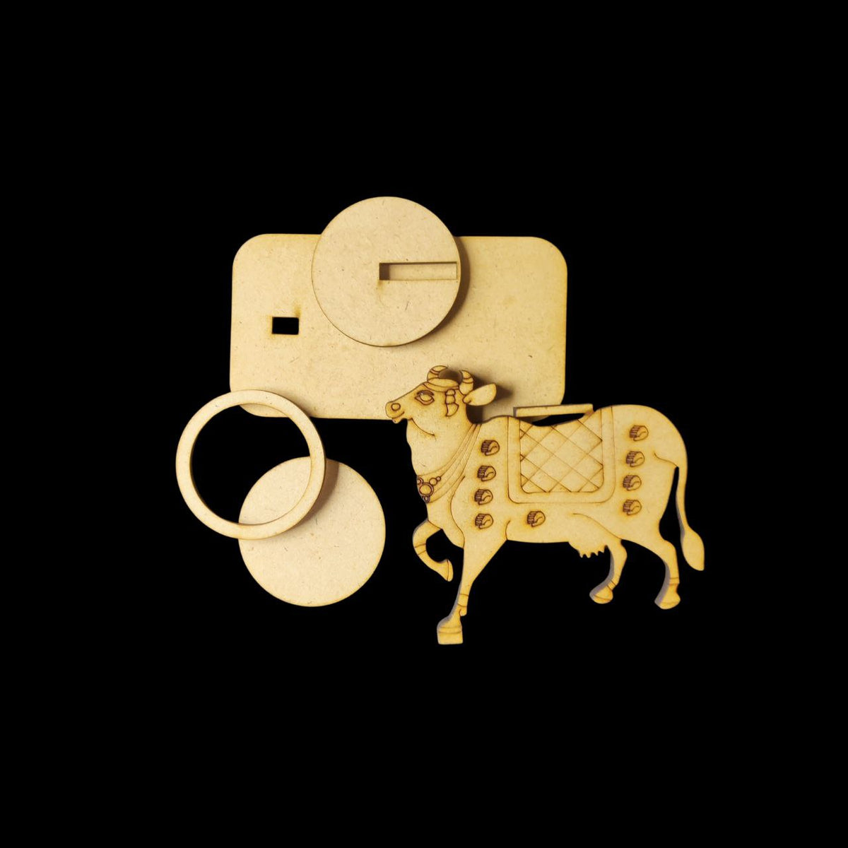 Cow Traditional - MDF Tealight Stand (Diwali Festive Collection)