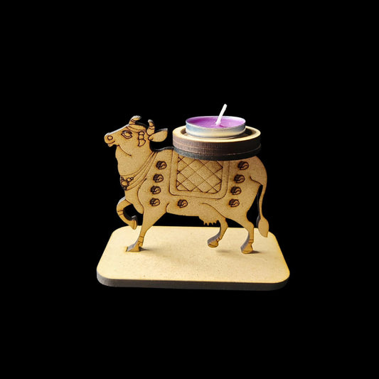 Cow Traditional - MDF Tealight Stand (Diwali Festive Collection)