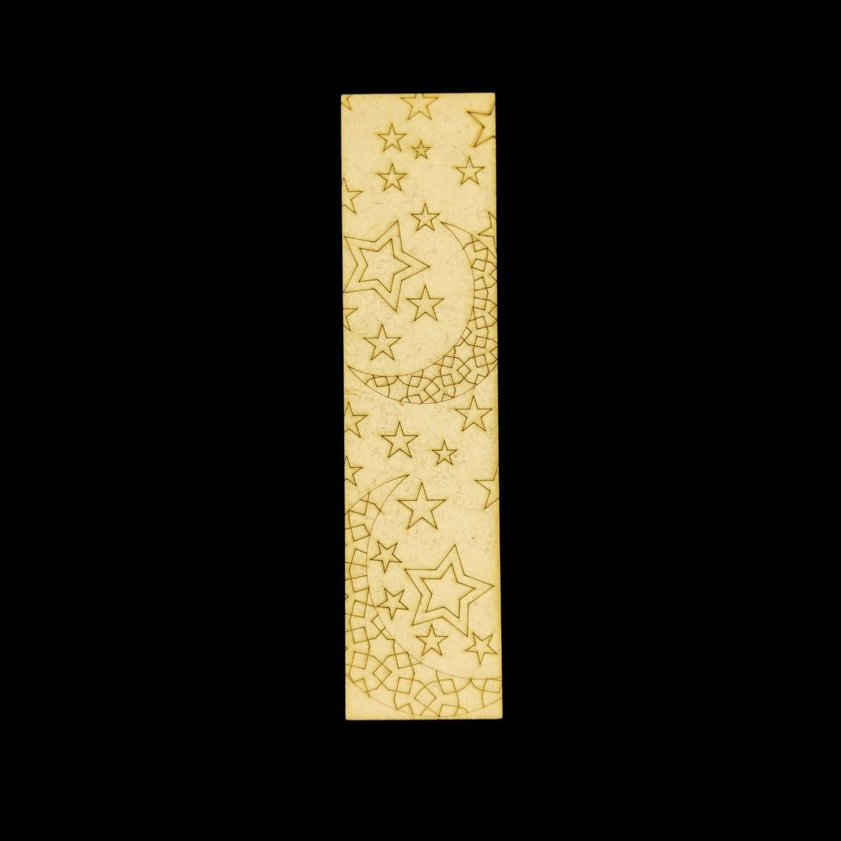 Crescent Moon and Stars - Islamic Bookmark (MDF)