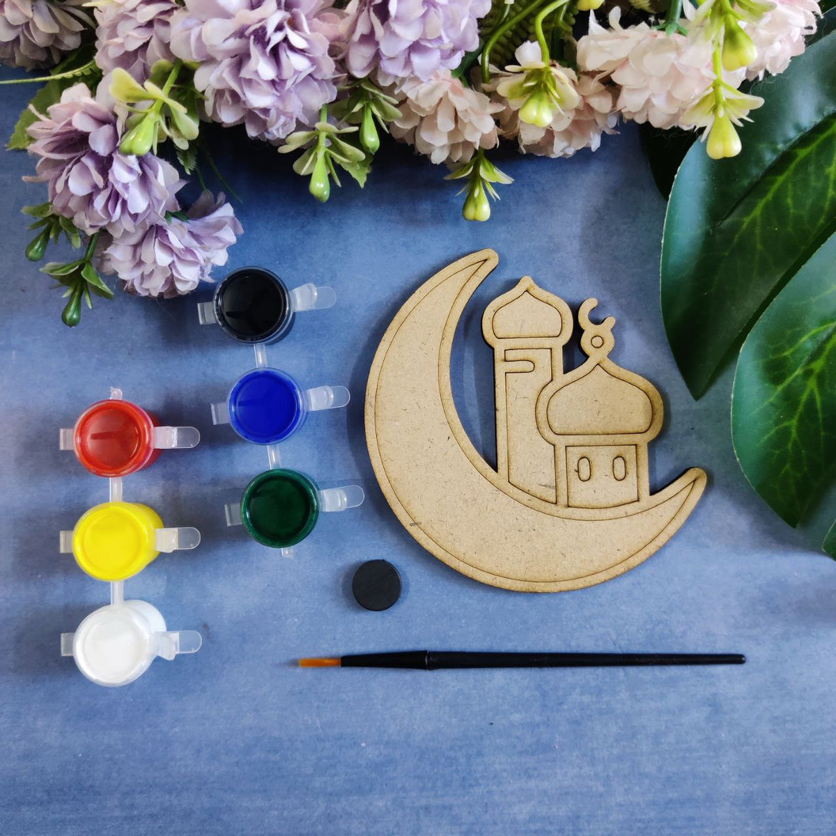 Crescent Mosque (MDF fridge magnet DIY kit) Islamic Collection