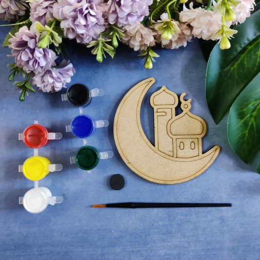 Crescent Mosque (MDF fridge magnet DIY kit) Islamic Collection