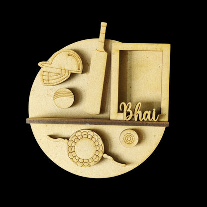 Cricket Lover Bhai - Miniature Photo Fridge Magnet Base (MDF)