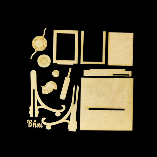 Cricket Lover Bhai - Miniature Photo Fridge Magnet Base & Desk Stand - MDF