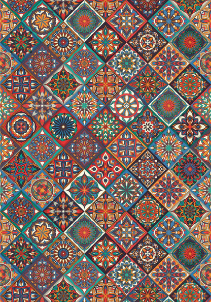 Kaleidoscopic Mosaic Tiles ( Instant Transfer Sheets )