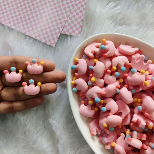 Crown - Pink Pastel - Plastic Charms